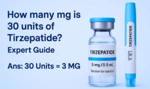 How many mg is 30 units of Tirzepatide