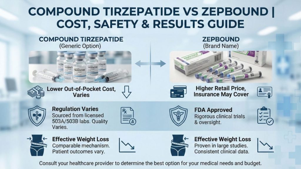 Compound Tirzepatide vs Zepbound